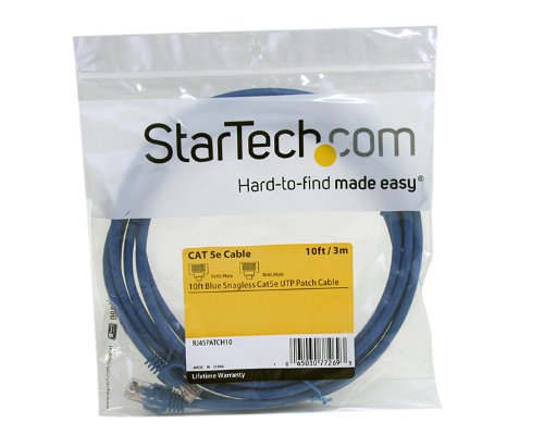 Startech.Com Cat5E Ethernet Cable10 Ft   Blue   Patch Cable   Snagless Cat5E Cable   Network Cable   Ethernet Cord   Cat 5E Cabl