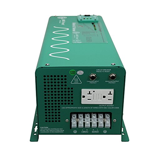 Aims Power Picoglf25W12V120Al Green 2500W Power Inverter Charger With Transfer Switch (12Vdc To 120Vac)