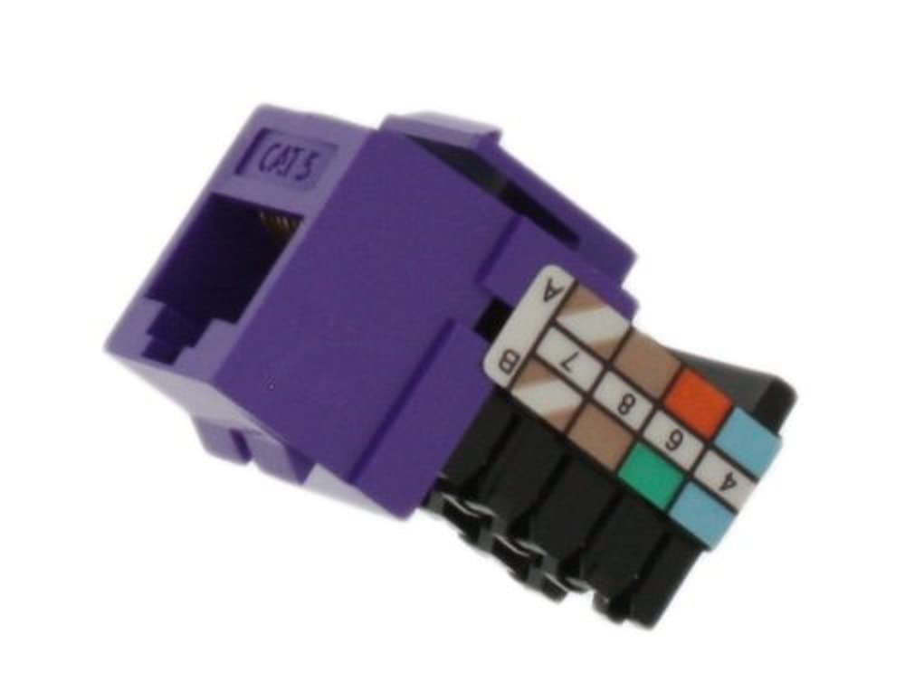 Leviton 41108 RP5 Category 5 QuickPort Connector, CAT 5, Purple