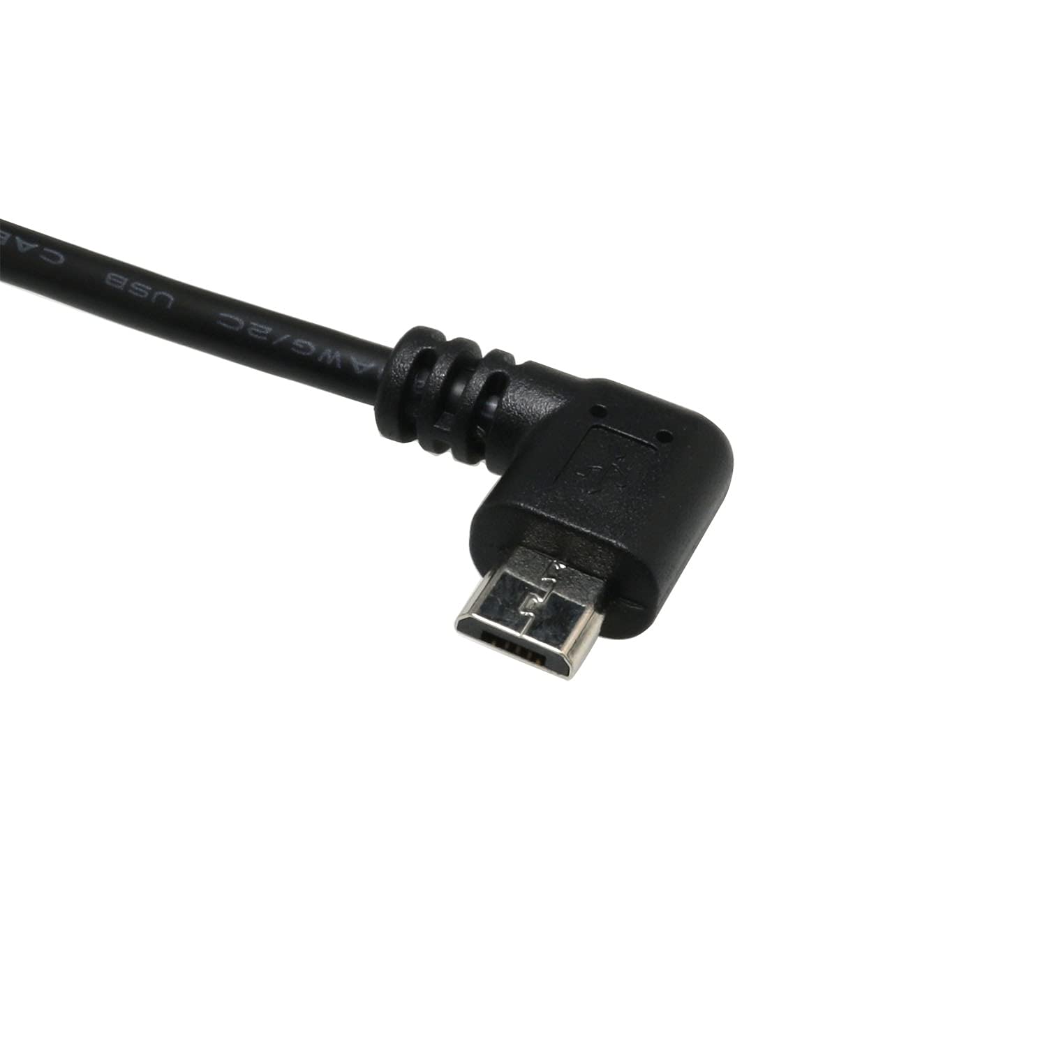 Bairong 90 Degree Right Angle Micro Usb Male To 5 Pin Motherboard Female Adapter Extended Cable 50Cm, Black