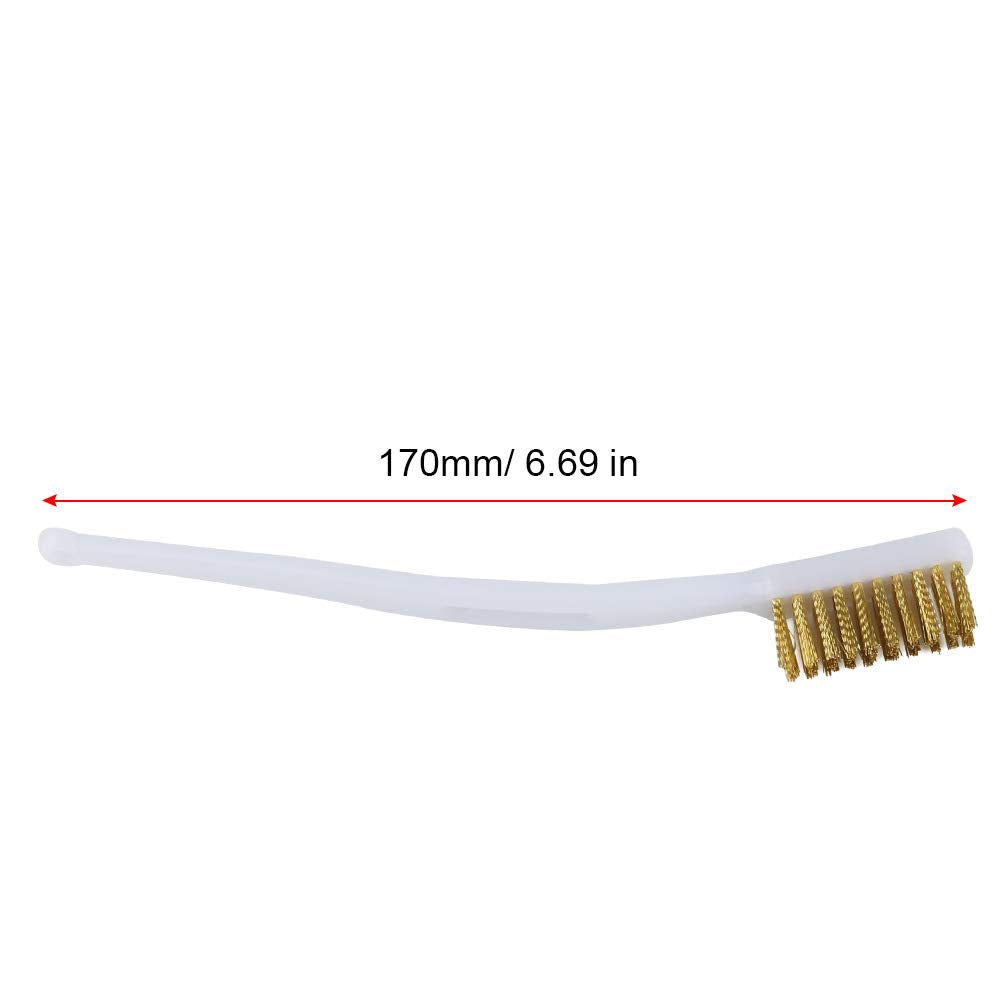 Bczamd Imdinnogo 3D Printer Nozzle Cleaning Brass Wire Toothbrush Tool Brass Brush Handle Hot End Cleaning Toothbrush (2Pcs)