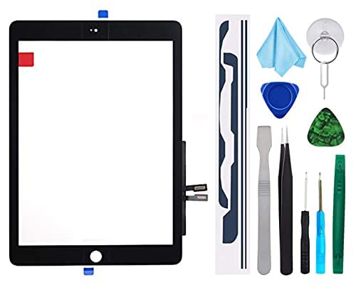 Black Touch Screen Digitizer Repair Kit For Ipad 9.7'' 2018 Ipad 6 6Th Gen A1893 A1954 Front Glass Replacement (Without Home But