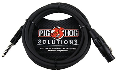 Pig Hog Px Tmxf1 1/4'' Trs To Xlr Adaptor Cable, 10 Feet