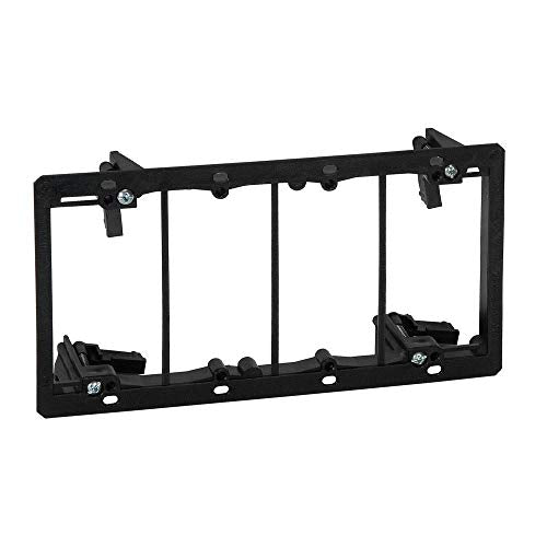 Arlington Industries Lv4 2477657 Low Voltage Mounting Bracket For Existing Construction, 4 Gang, Black