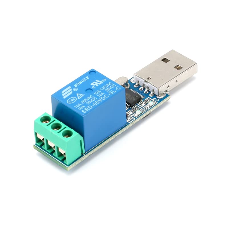 Jessinie Usb Serial Port Control Relay Module Sturdy Durable Lightweight Usb Relay Module Usb Intelligent Control Switch Overcur