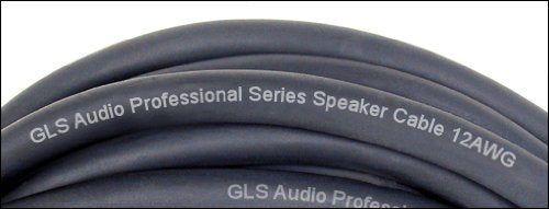 Gls Audio Speaker Cable 1/4'' To 1/4''   12 Awg Professional Bass/Guitar Speaker Cable For Amp   Black, 25 Ft.