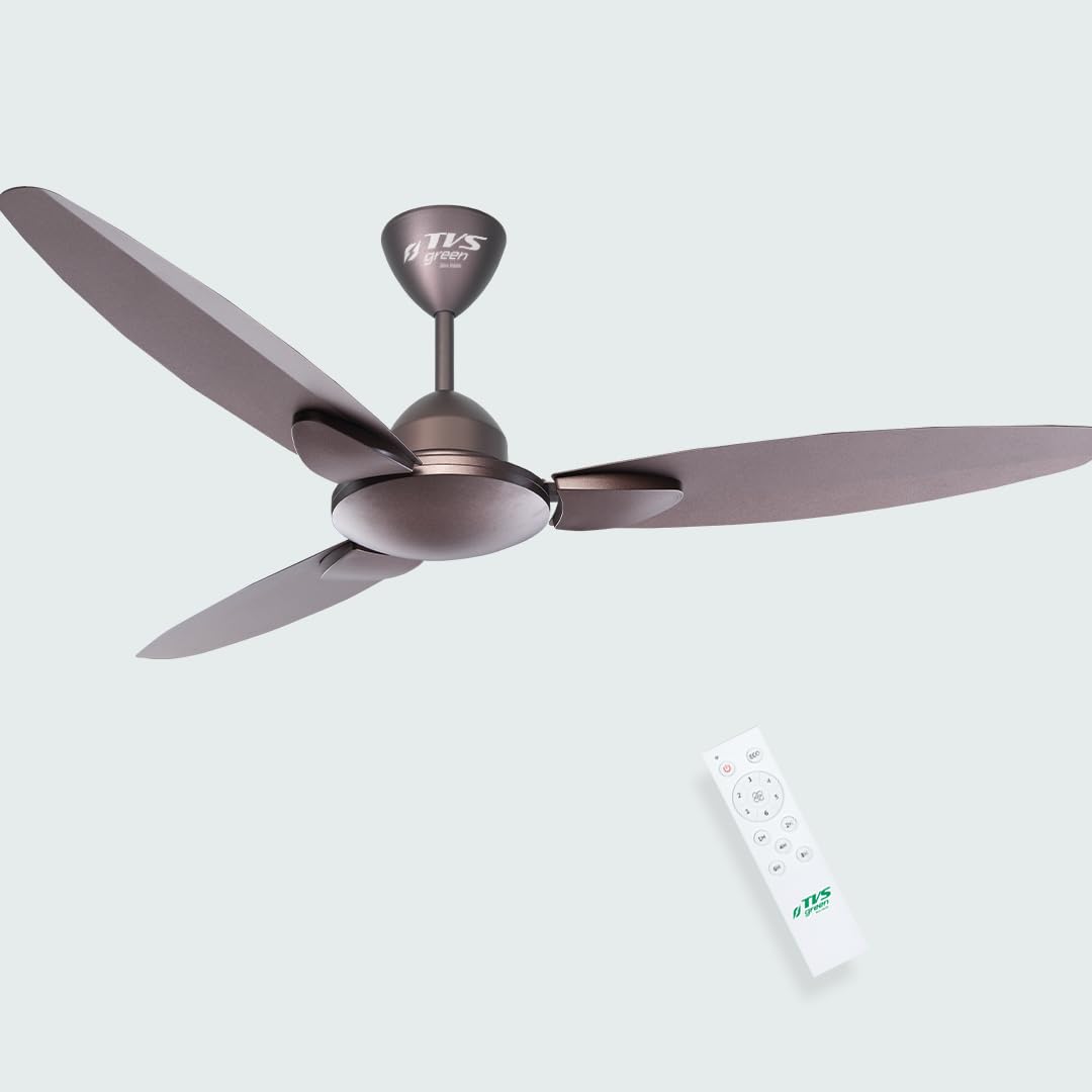 Tvs Green Eternia Ceiling Fan For Home | Advanced Idrive Bldc Motor | Remote Control |Silent Operation|High Air Delivery|Low Vol