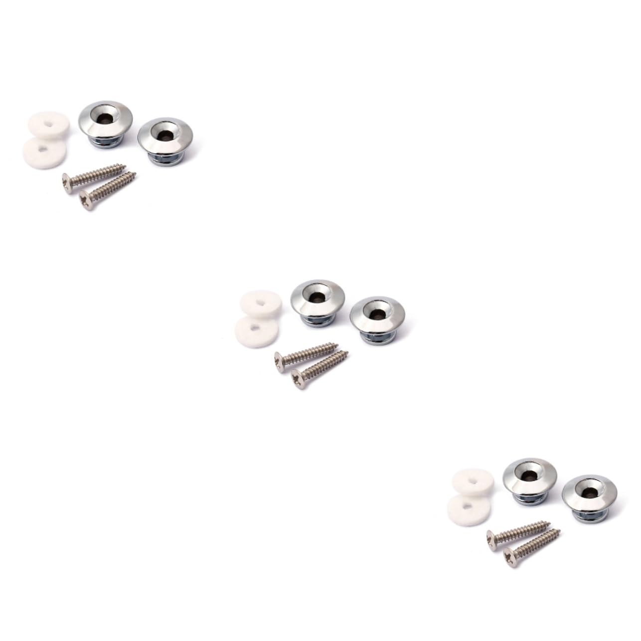 SUPVOX 6pcs Lock Buttons Guitar Guitar Strap Button Mushroom Acoustic Strap Locks Easy Mounting Screws Included