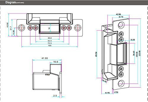 Mengqi Control Keypad Reader North American Heavy Duty Strike Lock Access Control System For Gym Center Sports Club Fitness Cente Or Home/Office Entrance Security Kits Phone App Remotely Open Door