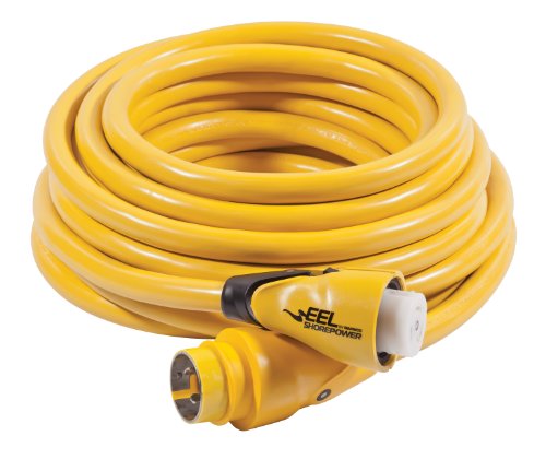 Marinco Eel 50 Amp 125/250 Volt Cord Set, Yellow, 25 Feet