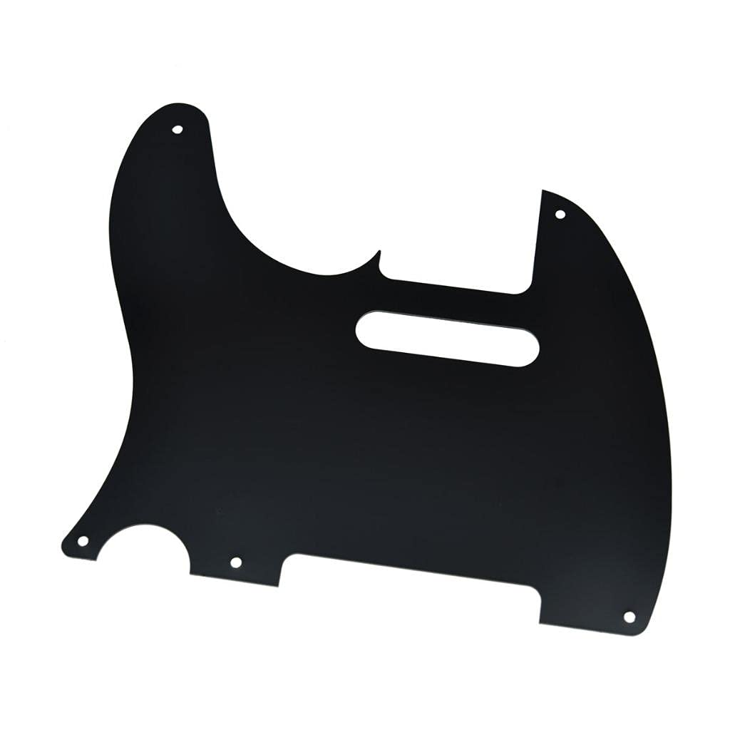 Dopro Metal Aluminum Anodized Vintage 5 Hole Tele Pickguard For American/Mexican Fd Telecaster Black