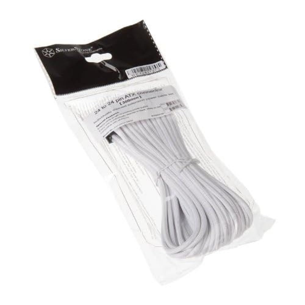 Silverstone Tek Sleeved Extension Power Supply Cable With 1 X Motherboard 24 Pin Connector (Pp07 Mbw)