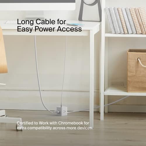 Belkin 6 Outlet Power Cube W/ 3 Ac Outlets, 3 Usb A Ports, & 5Ft Sturdy Extension Cord   Convenient Compact Cube For Home, Offic