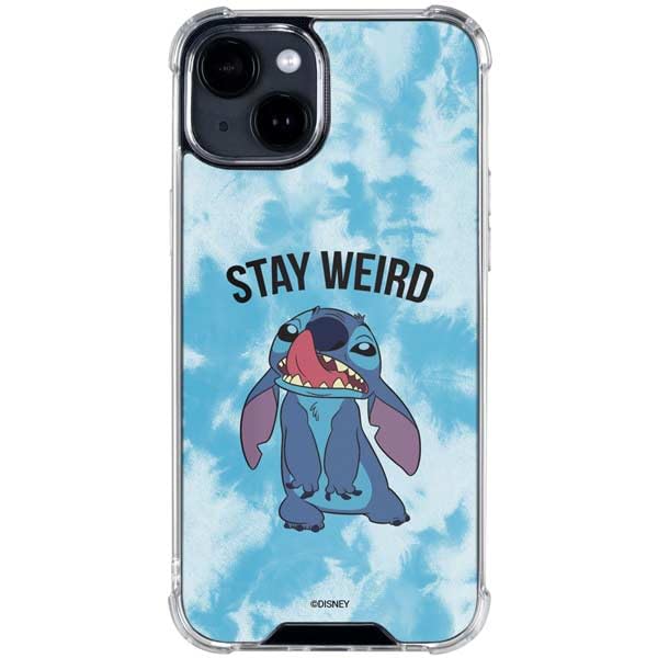 Skinit Clear Phone Case Compatible With Iphone 14 - Officially Licensed Disney Lilo And Stitch Stay Weird Design
