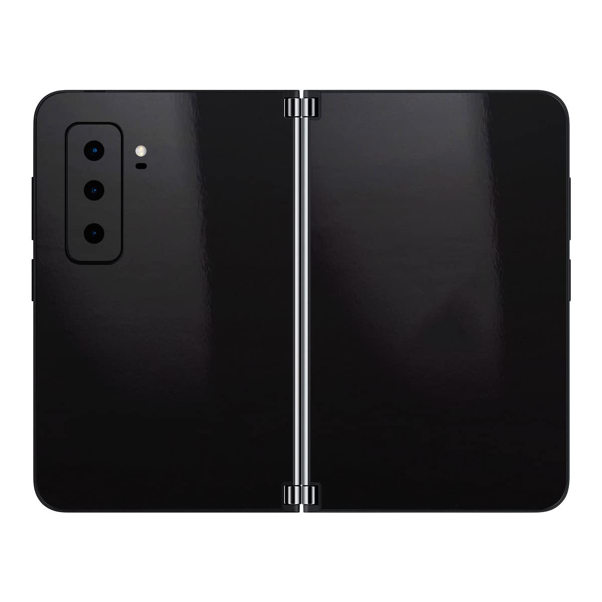 SopiGuard Sticker Skin for 2021 Microsoft Surface Duo 2 2nd Gen Edge-to-Edge Front and Rear Panels Vinyl Decal (Gloss Black)