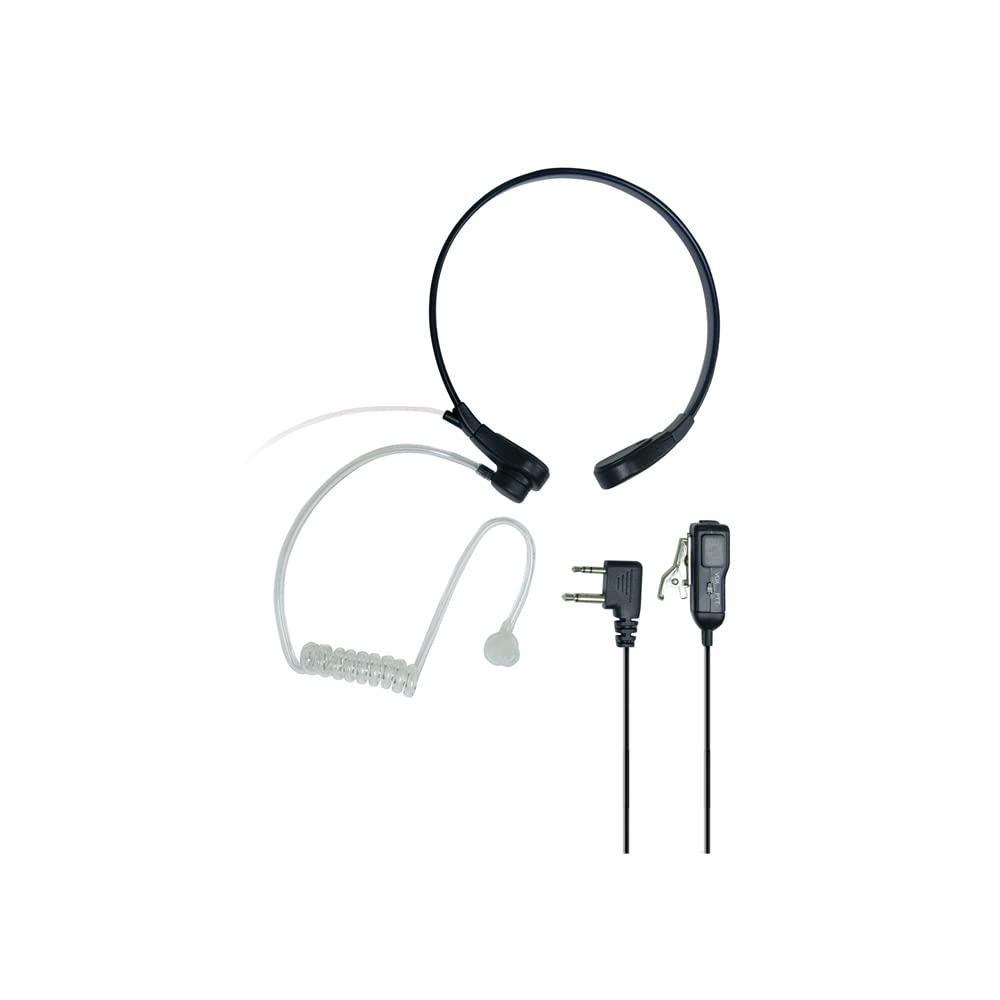 Midland� � Avph8 Acoustic Throat Microphone For Gmrs Two Way Radios With Dual Pin Connector And In Ear Speaker With Microphone