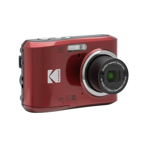 Kodak Pixpro Fz45 Digital Camera (Red) Bundle With 32Gb Class 10 Uhs-I U1 Sdhc Memory Card And Aa High-Performance Alkaline Batt