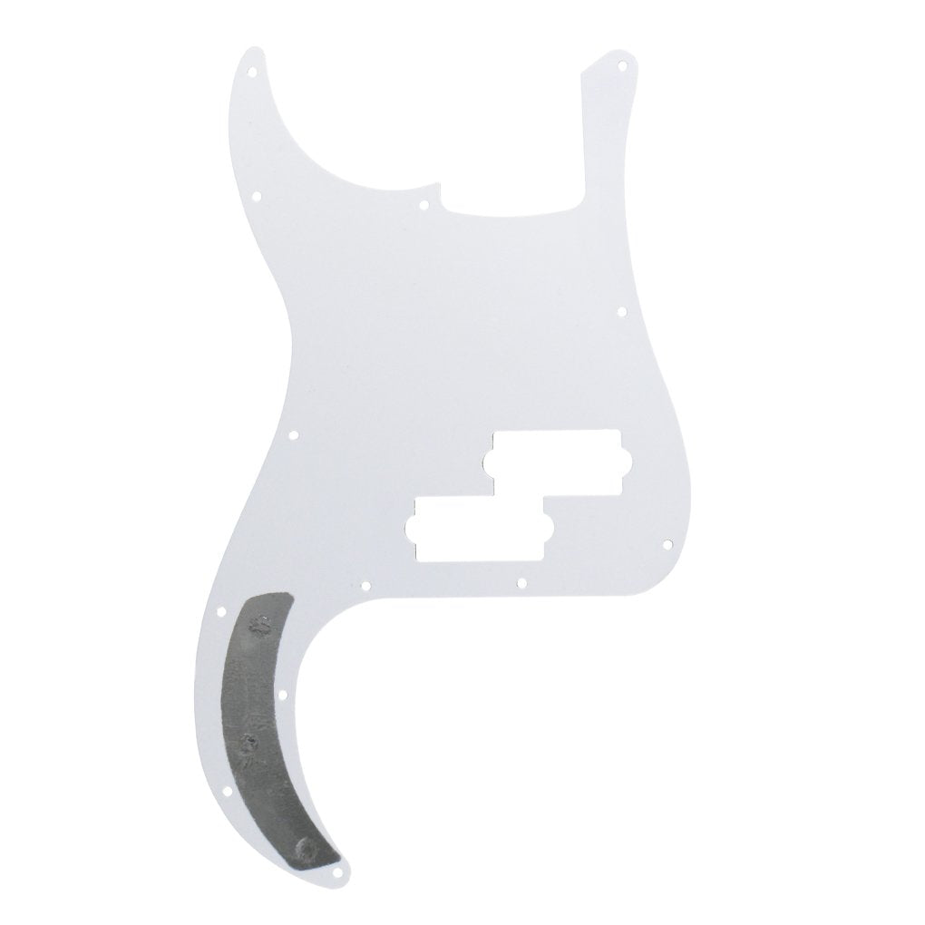 Fleor 3Ply White P Bass Pickguard Guitar Scratch Plate Pick Guard For 4 String American/Mexican Standard P Bass Style