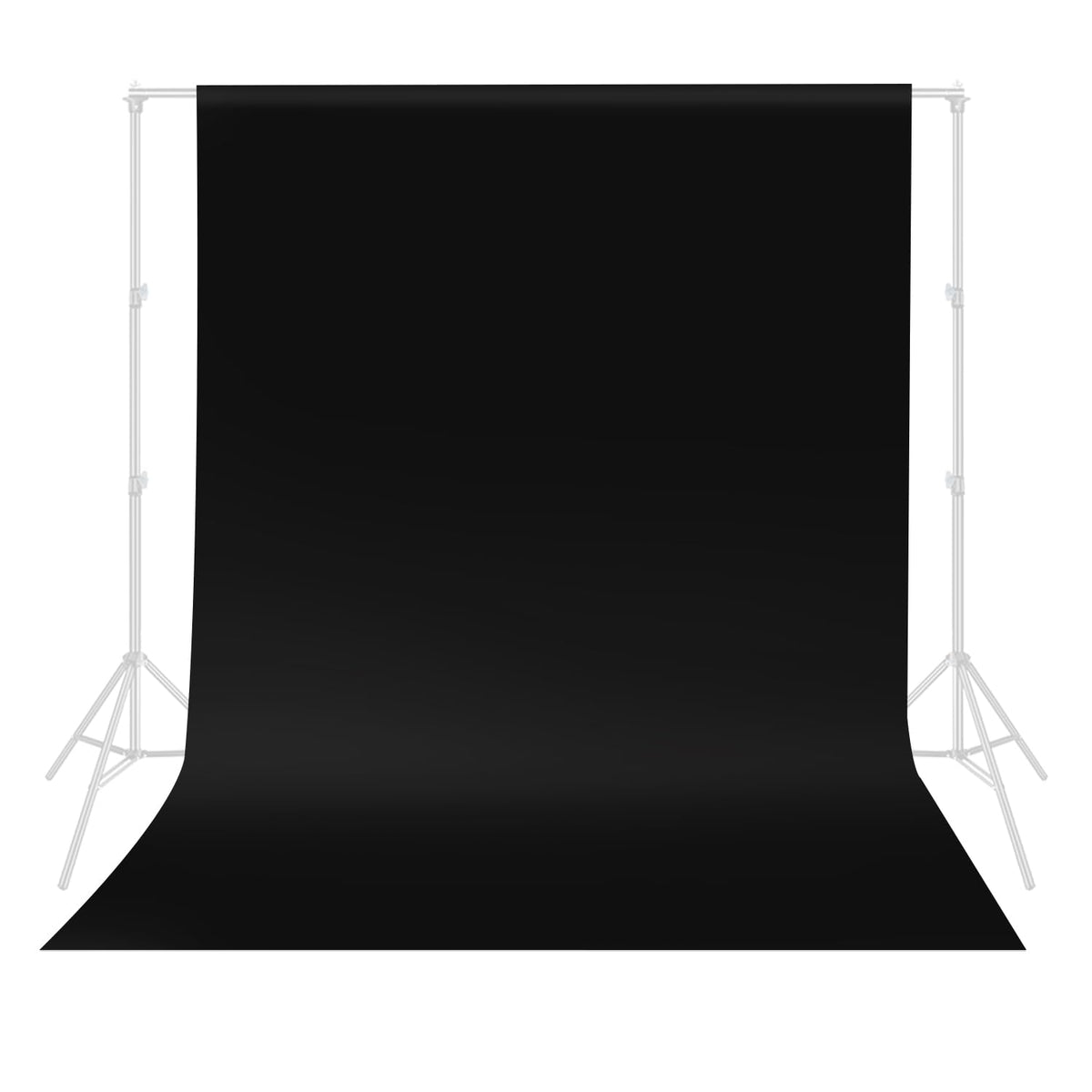 Black Backdrop Curtain, Hemmotop 5X6.5 Ft Black Photo Backdrop For Photoshoot, Party, Video Recording, Black Drop Cloths Polyest
