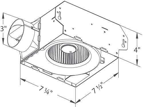 Delta Electronics (Americas), Breezslim Slm50 50 Cfm Exhaust Bath Fan, White