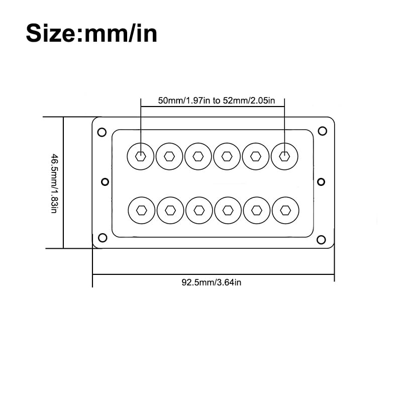 Maxcheer White Pearl Electric Guitar Humbucker Adjustable Screw Dual Coil For 6 String Electric Guitar Coil Splitting Pickup N7.