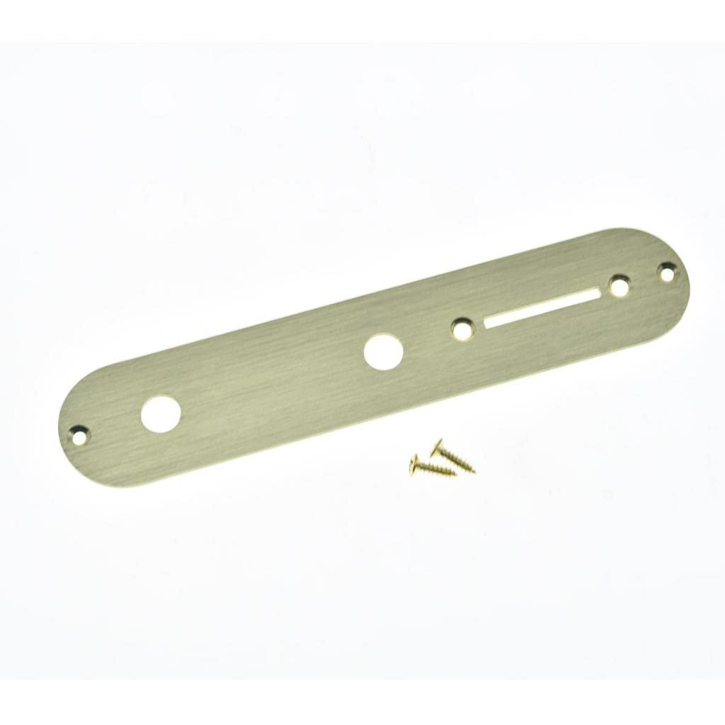 Kaish Usa Specs Metal Aluminum Anodized Tele Control Plate With 3/8  Cts Pot Holes For American/Mexican Telecaster Gold