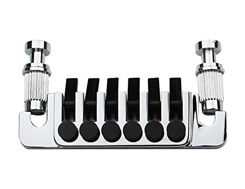Guyker Lp Guitar Tune-O-Matic Roller Saddle Bridge Gm005 + Vintage Tp-6 Tailpiece Stop Bar Lock Combo Replacement Compatible Wit