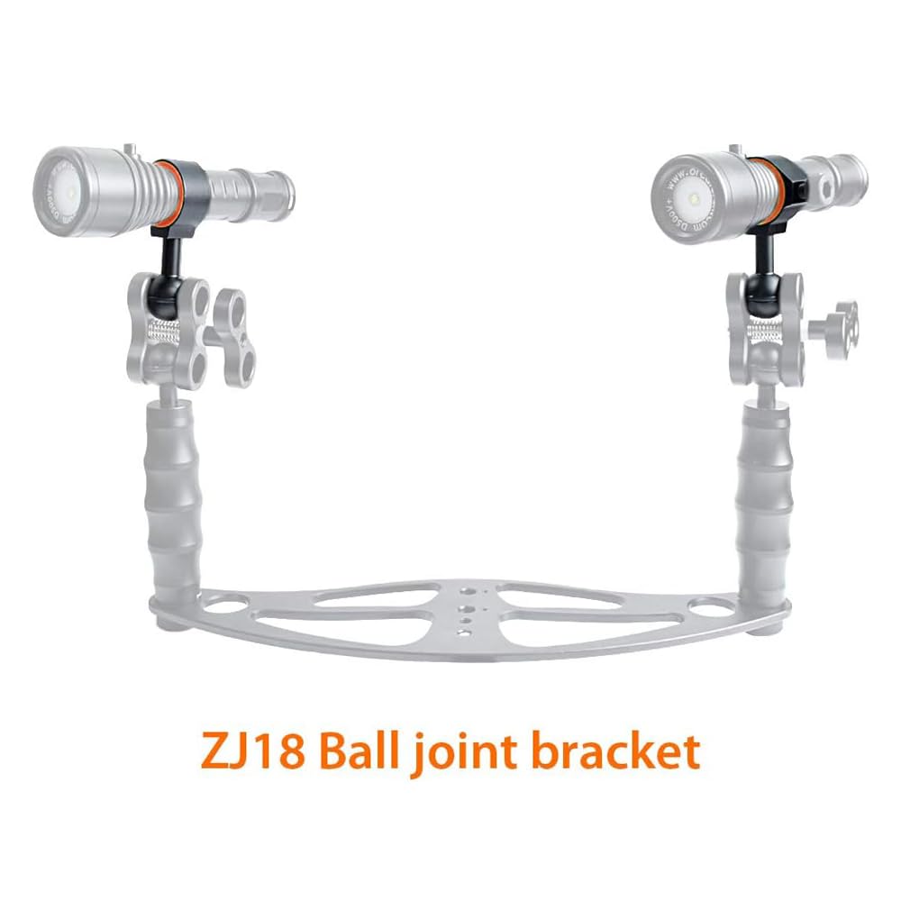 Orcatorch Zj18 New Universal Ball Joint Bracket Diving Torch Photography Video Lights Arm Buoyancy Fill Light Lamp Holder