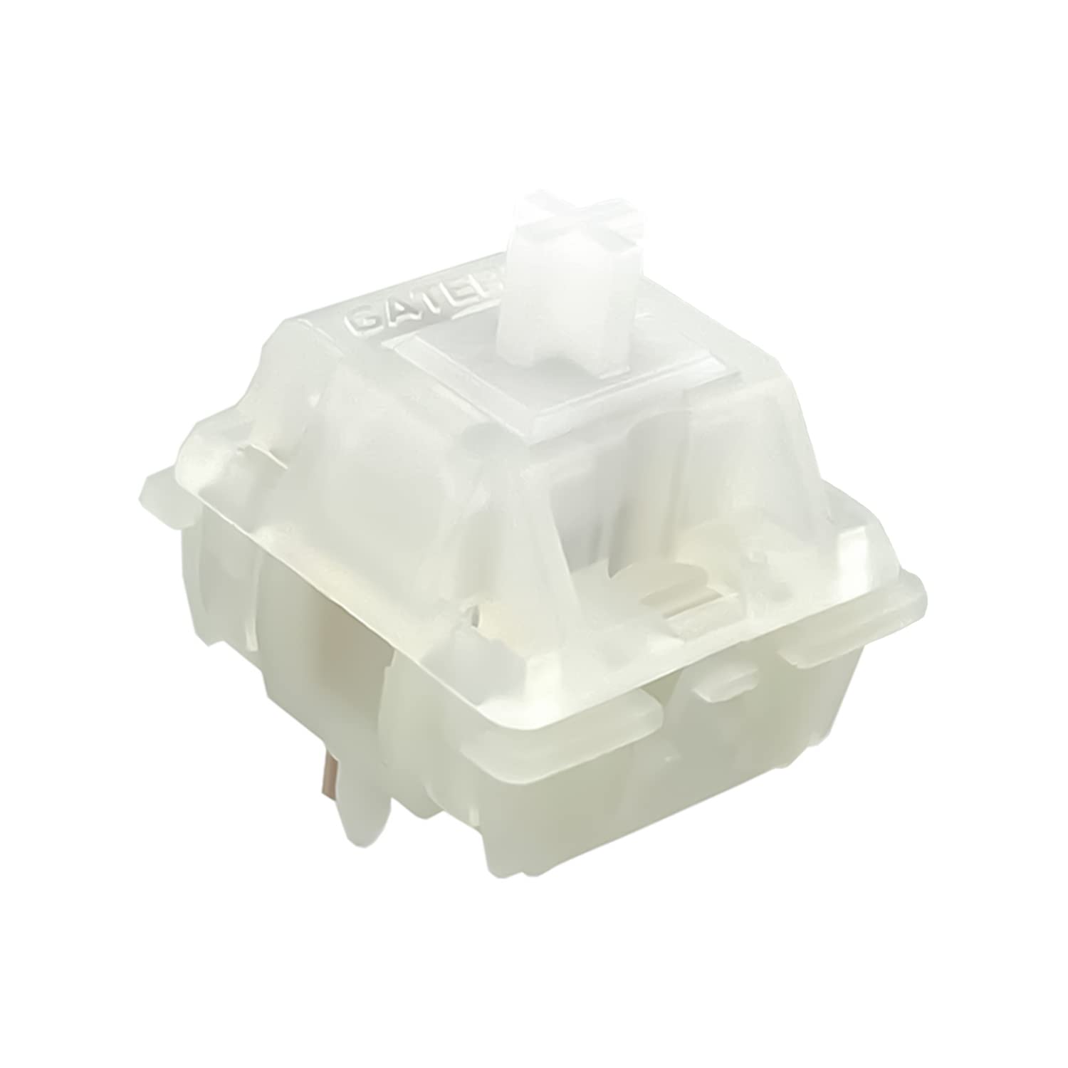 Kutethy Gateron Switches Milky White Mechanical Keyboard Yellow 5Pins For All Mx Mechanical Keyboard(72 Pcs, White)