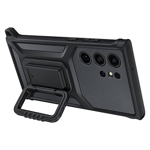 Samsung Galaxy S23 Ultra Rugged Gadget Phone Case, Heavy Duty Protective Cover W/Platform For Card Slot Holder, Wrist Strap, Det