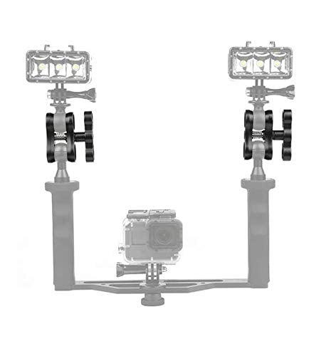 4 Pcs 1 Aluminum Ball Clamp Mount For Underwater Diving Light Arms Tray System, Photography Diving Camera