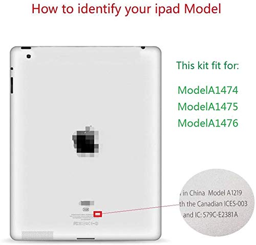 Dedia Black Touch Screen Replacement For Ipad 5/Ipad Air 2013 9.7 Inch, A1474 A1475 A1476 Digitizer Glass Assembly With Home But