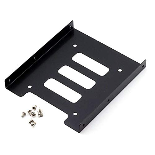SSD Bracket 2.5 to 3.5 Adapter 2Pack, Hftywy SSD Mounting Bracket Kit 2.5 to 3.5 SSD HDD Hard Disk Drive Bays Holder Metal Mounting Bracket Adapter with Screws for PC SSD