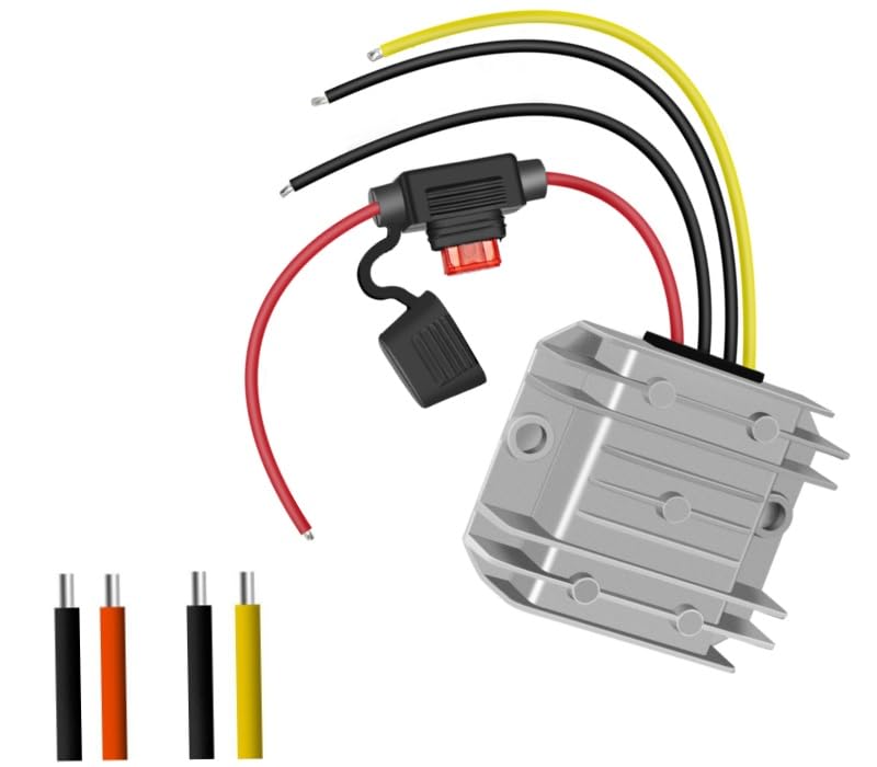 Yrdzxg 12V To 6V Buck Converter 10A 60W 24V Step Down To 6V With Fuse Reducer Regulator Waterproof Power Module