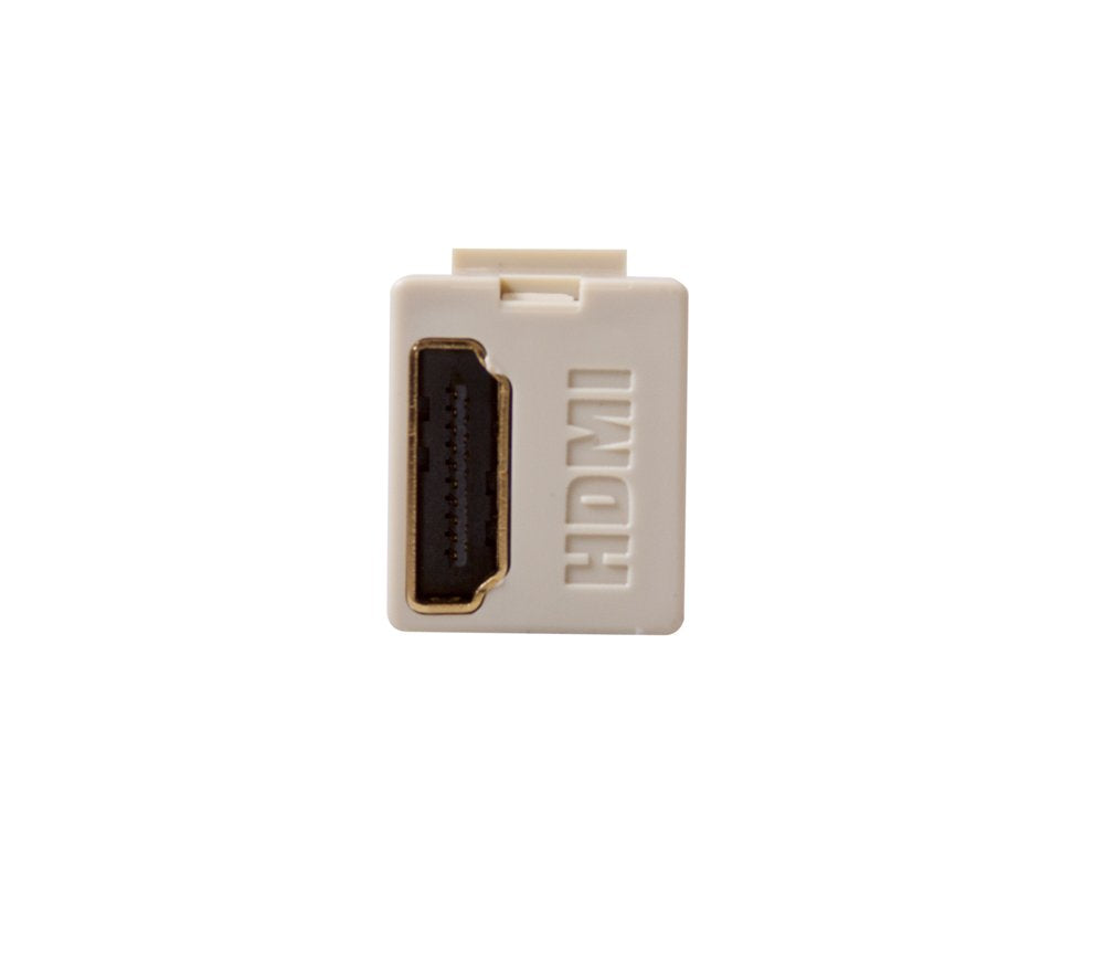 Leviton 40834 T Feed Through, Quickport Hdmi Connector, Light Almond