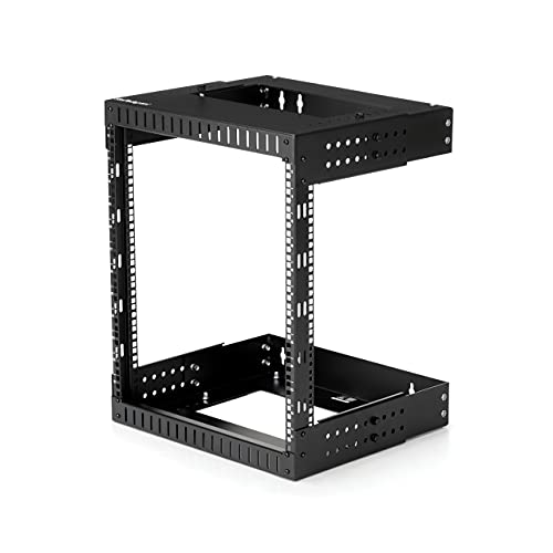 Startech.Com 12U 19'' Wall Mount Network Rack   Adjustable Depth 12 20'' 2 Post Open Frame Server Room Rack For Av/Data/ It Comm
