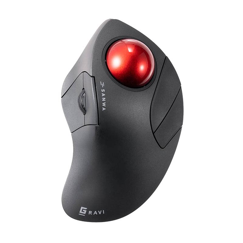 Sanwa Wired Ergonomic Trackball Mouse, Optical Rollerball Mice, Programmable Silent Buttons, 44Mm Trackball, 600/800/1200/1600 Adjustable Dpi, Compatible With Macbook, Laptop, Windows, Macos