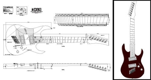 7 String Multiscale Electric Guitar Plan   Full Scale Print