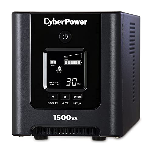 Cyberpower Or1500Pfclcd Pfc Sinewave Ups System, 1500Va/1050W, 8 Outlets, Avr, Mini Tower