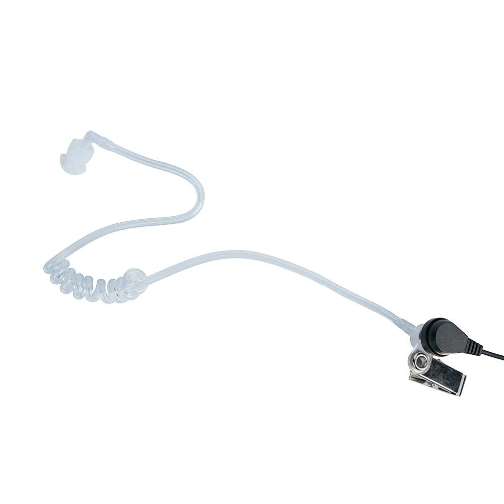 Klykon 2 Pin Covert Acoustic Tube Earpiece Headset With Ptt Mic For Baofeng Puxing Wouxun 2 Way Radio Walkie Talkie