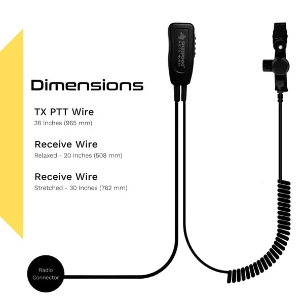Sheepdog Quick Disconnect Police Lapel Mic, Compatible With Motorola Apx 6000 Apx 7000 Apx 8000 And Apx 4000 Radios, Law Enforce