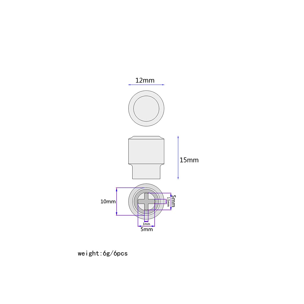 Alnicov 6 Pcs Guitar Switch Tip Cap Knobs