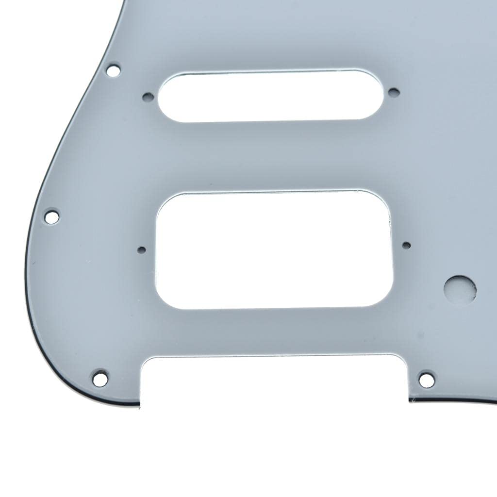 Dopro 11 Hole Strat Hss Guitar Pickguard 2 Screw Humbucking Pickup Mount Fits American Fender Stratocaster White 3 Ply