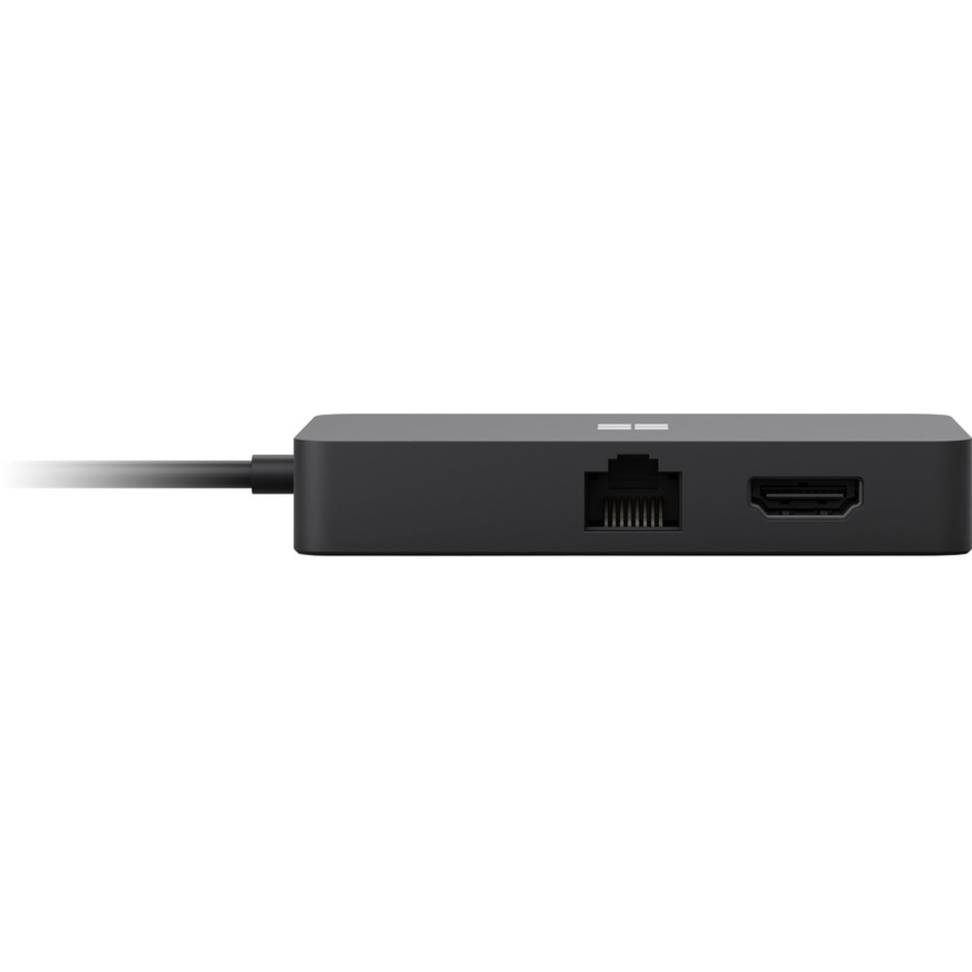 Microsoft USB-C Travel Hub SWV-00001 Multiport Adapter with VGA USB Ethernet HDMI Ports Black Plastic
