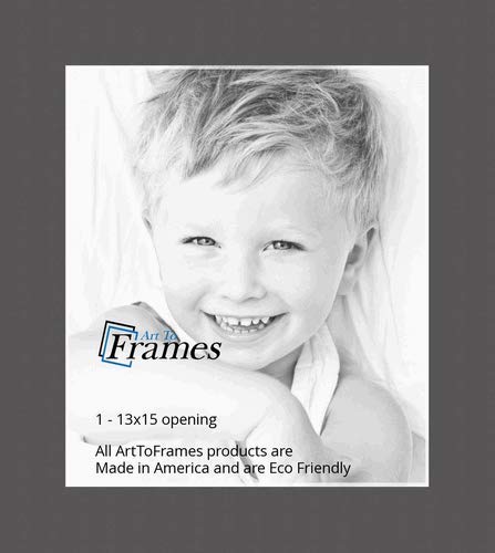 13X15 Cinder / Charcoal Custom Mat For Picture Frame With 9X11 Opening Size (Mat Only, Frame Not Included)