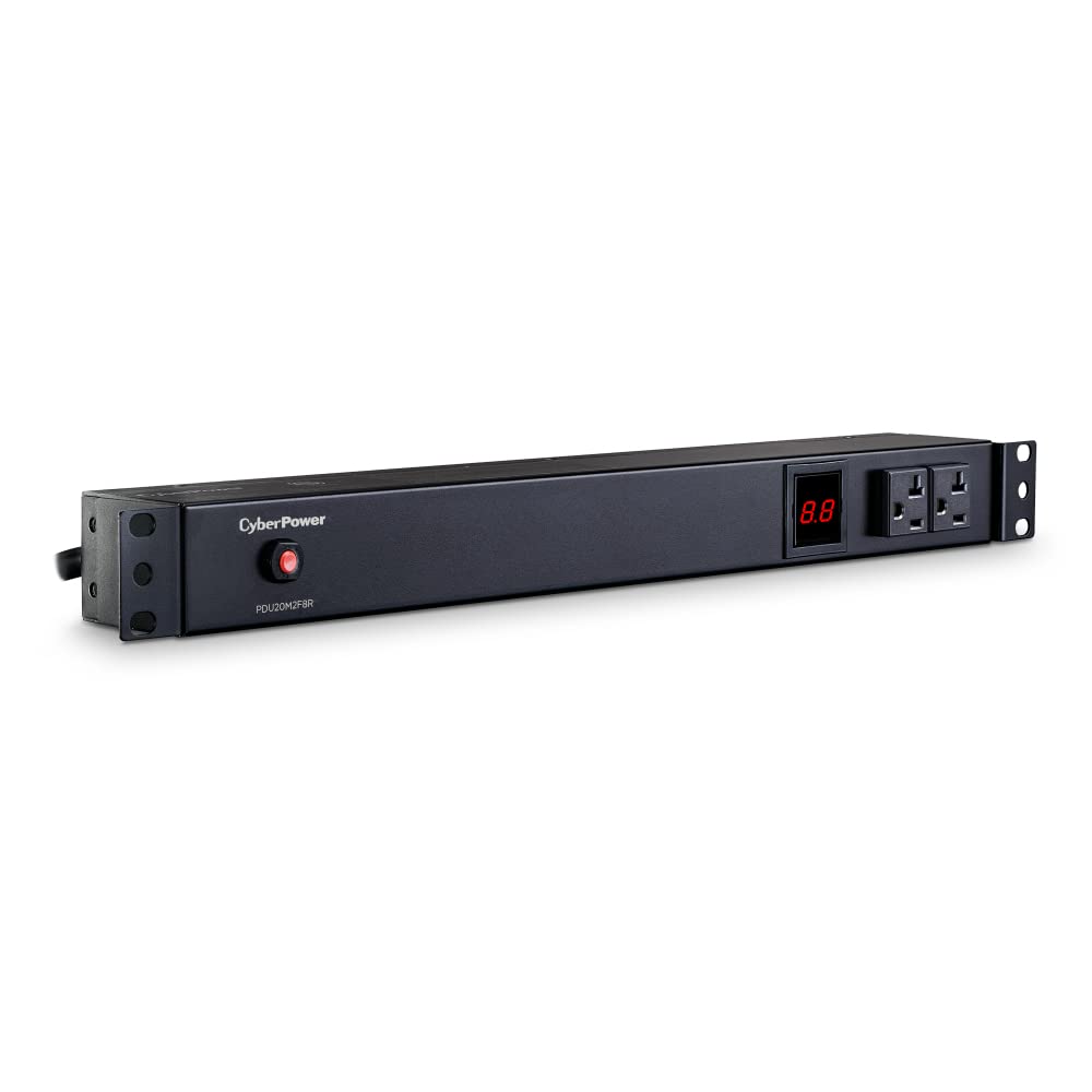 Cyberpower Pdu20M2F8R Metered Pdu, 100 125V/20A, 10 Outlets, 1U Rackmount