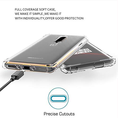 Osophter For Oneplus 7T Pro Case Clear Transparent Reinforced Corners Tpu Shock Absorption Flexible Cell Phone Cover For One Plu