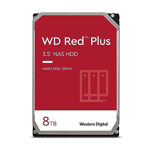 WD Red 8TB NAS Internal Hard Drive - 5400 RPM Class, SATA 6 Gb/s, 256 MB Cache, CMR, 3.5 - WD80EFAX