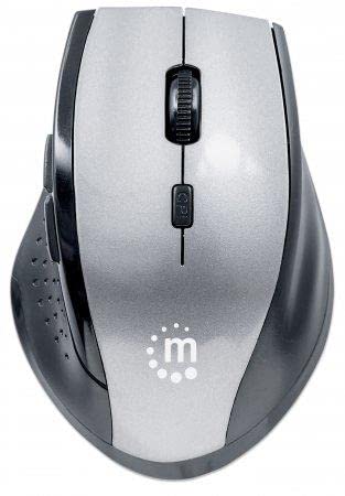 Manhattan Curve Wireless Optical Mouse   With Auto Power Management   For Laptops & Computers   Grey, 179379