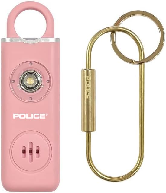 Police Personal Alarm Keychain For Women   130Db Siren Alarm, Led Flashlight With Strobe Light Rechargeable Safety Alarm   Pink